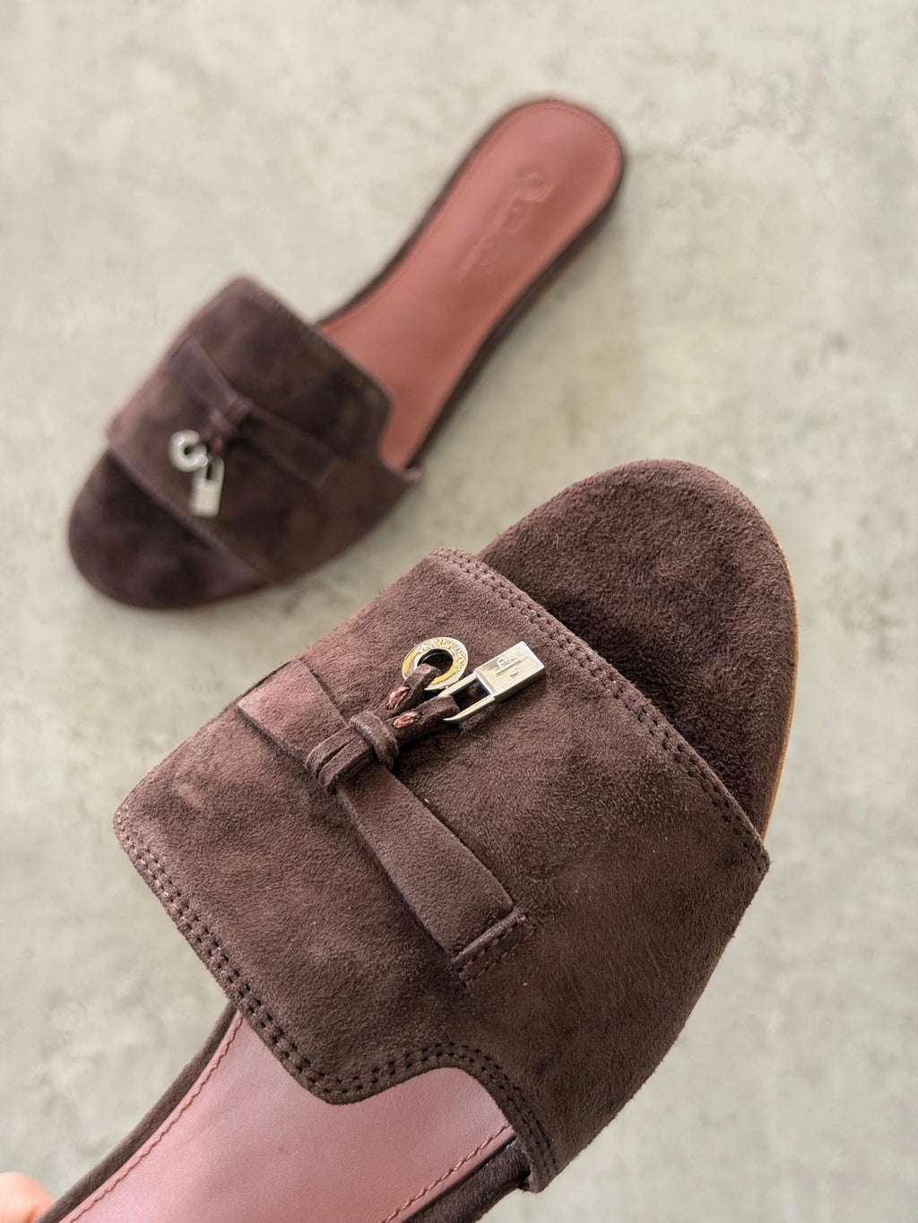 Loro Piana brown Summer Charms Flats