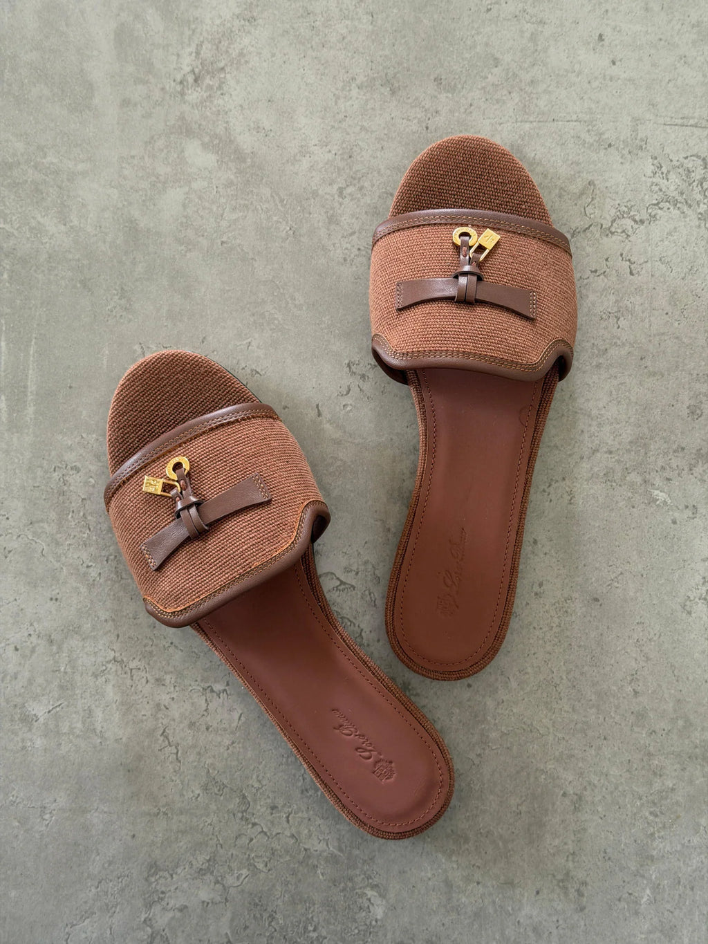 Loro Piana Brown Summer Charms Sandals