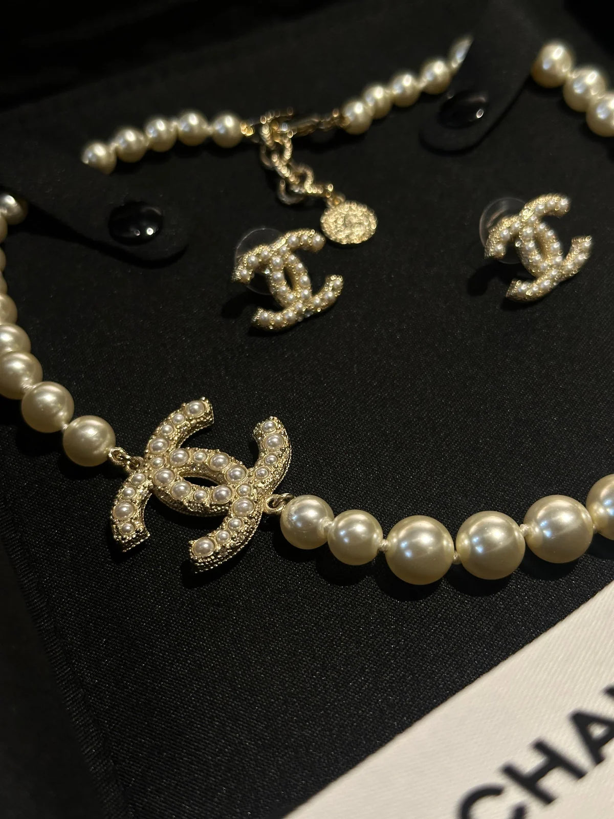 Chanel Classic Model Choker & Earings Set