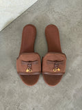 Loro Piana Brown Summer Charms Sandals