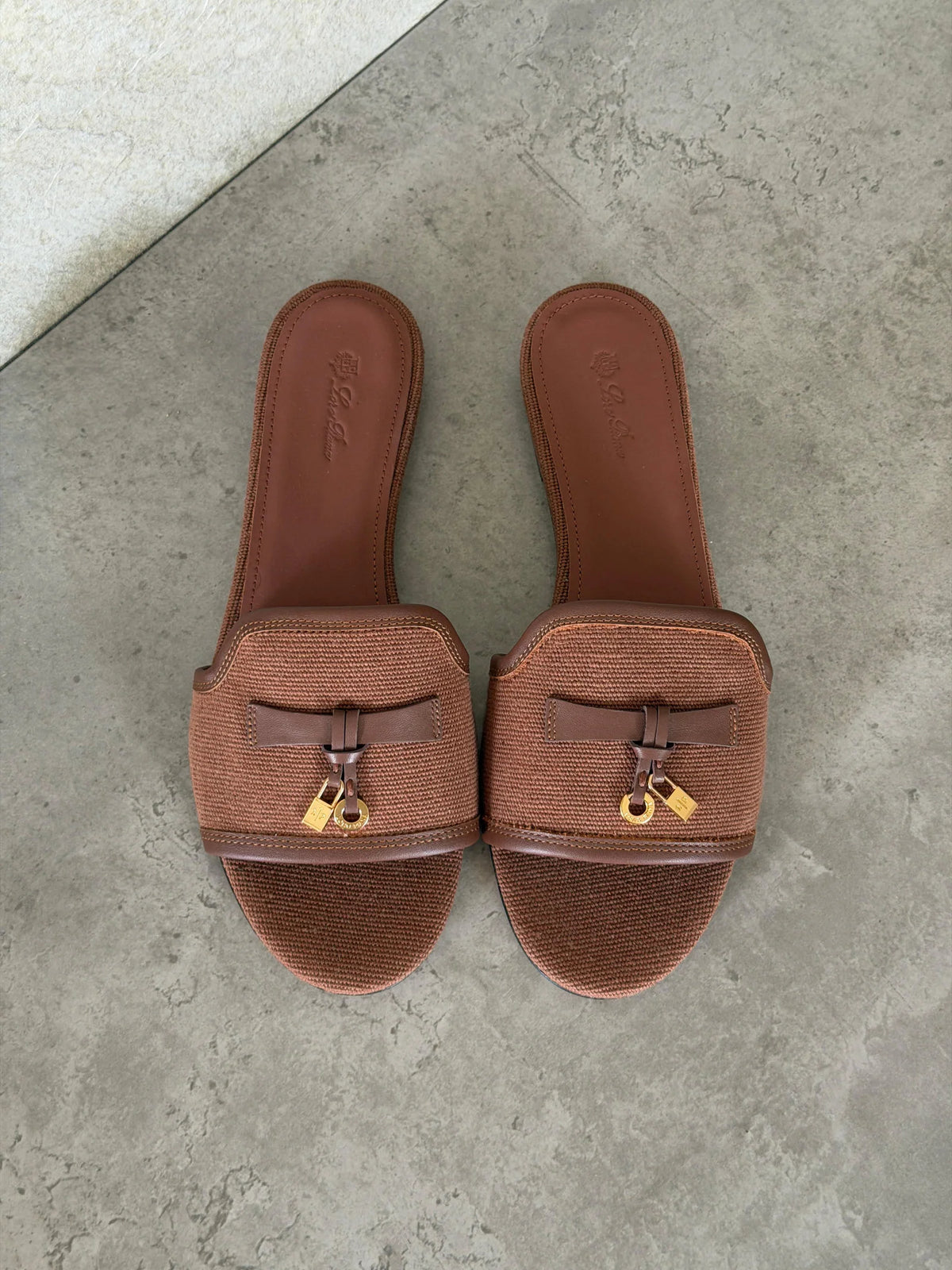 Loro Piana Brown Summer Charms Sandals