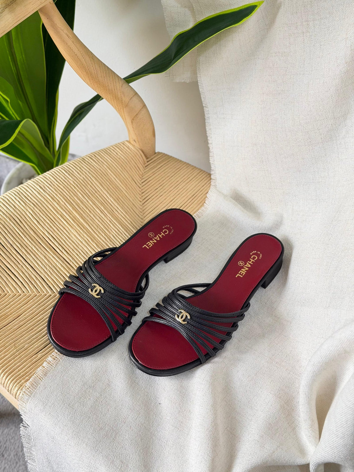 Chanel Goatskin Multi-Strap Flat