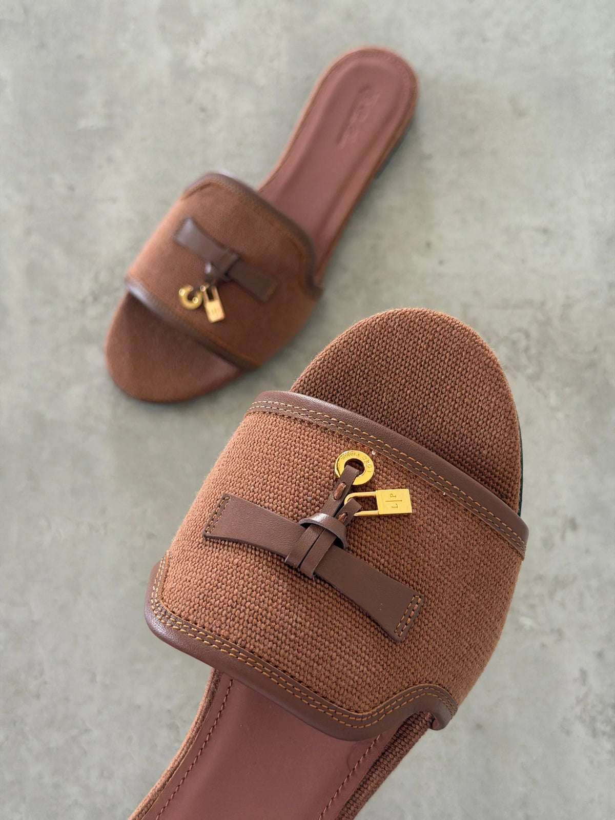 Loro Piana Brown Summer Charms Sandals