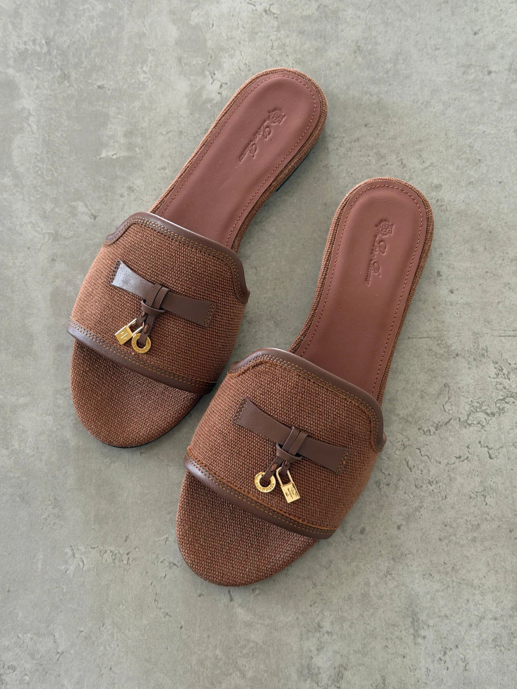 Loro Piana Brown Summer Charms Sandals