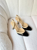 Chanel Slingbacks in Patent Calfskin & Lambskin