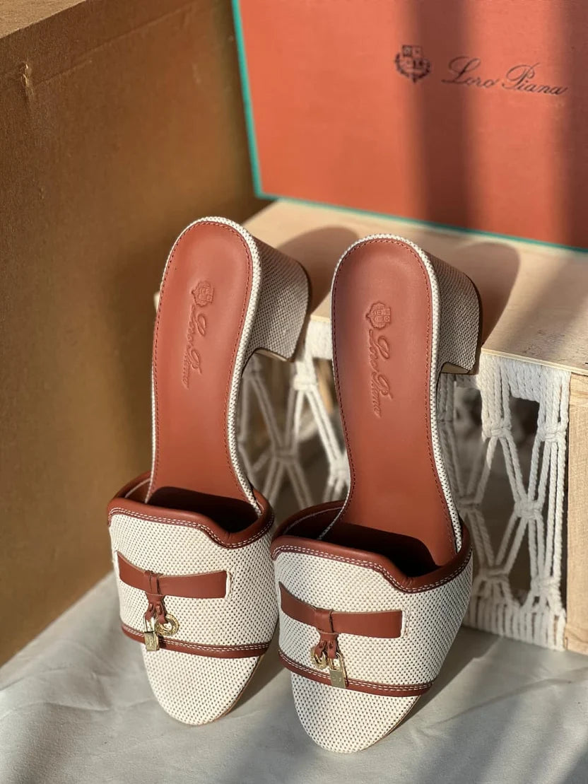 Loro Piana Brown Summer Charms 55 Sandals
