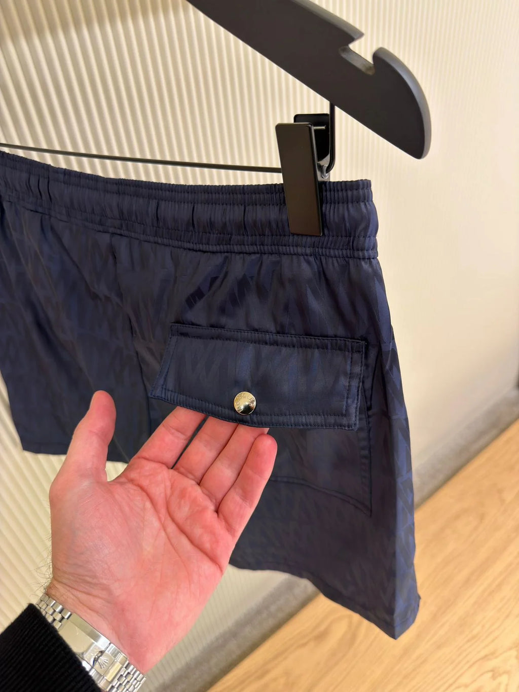 Moncler Brown All-over Monogram Swim Shorts