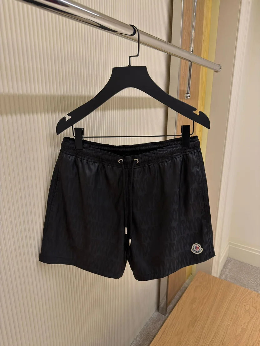 Moncler Brown All-over Monogram Swim Shorts