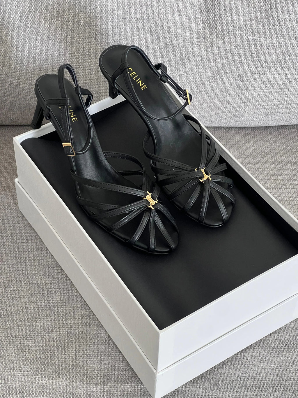 Celine Triomphe Sandals in Lambskin