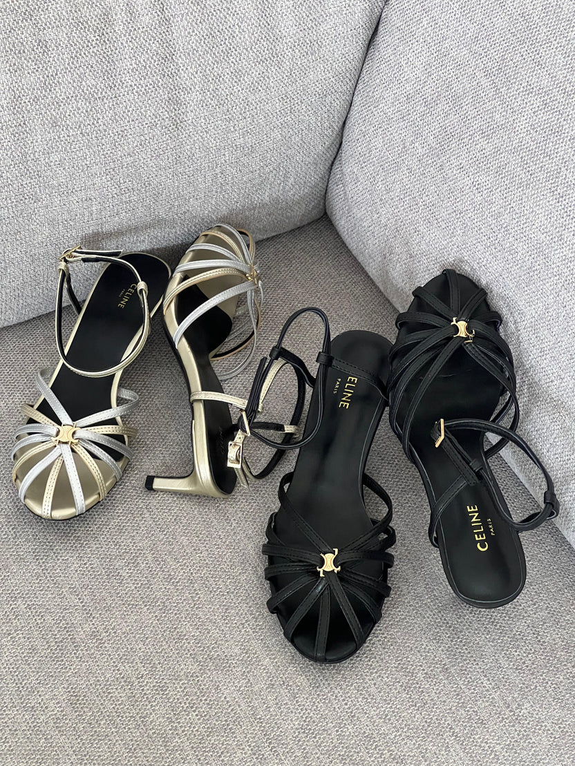 Celine Triomphe Sandals in Lambskin