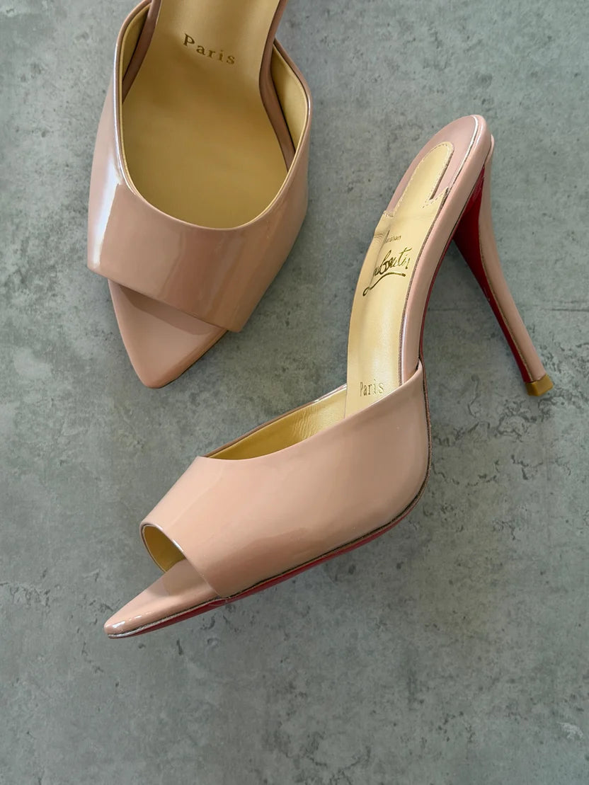 Christian Louboutin Black Me Dolly 100 Mule Sandals