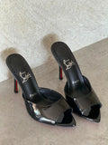 Christian Louboutin Black Me Dolly 100 Mule Sandals