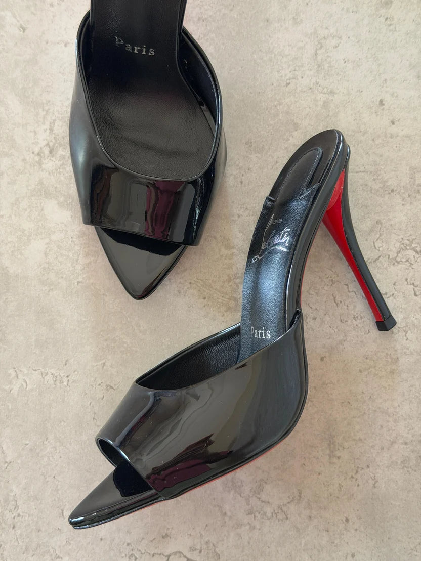 Christian Louboutin Black Me Dolly 100 Mule Sandals