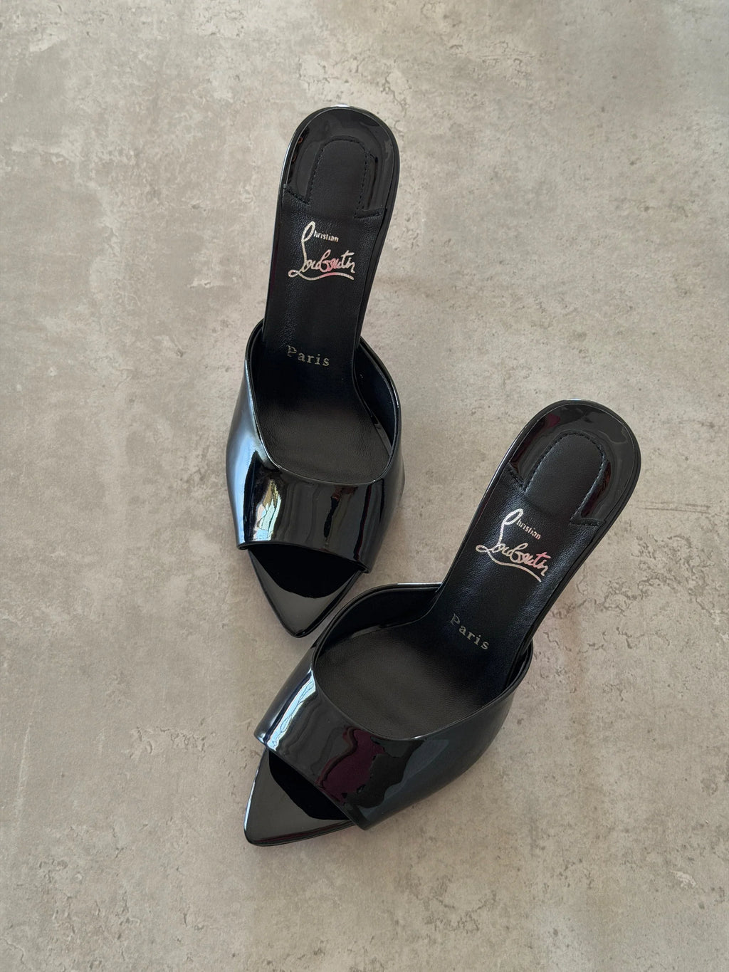 Christian Louboutin Black Me Dolly 100 Mule Sandals
