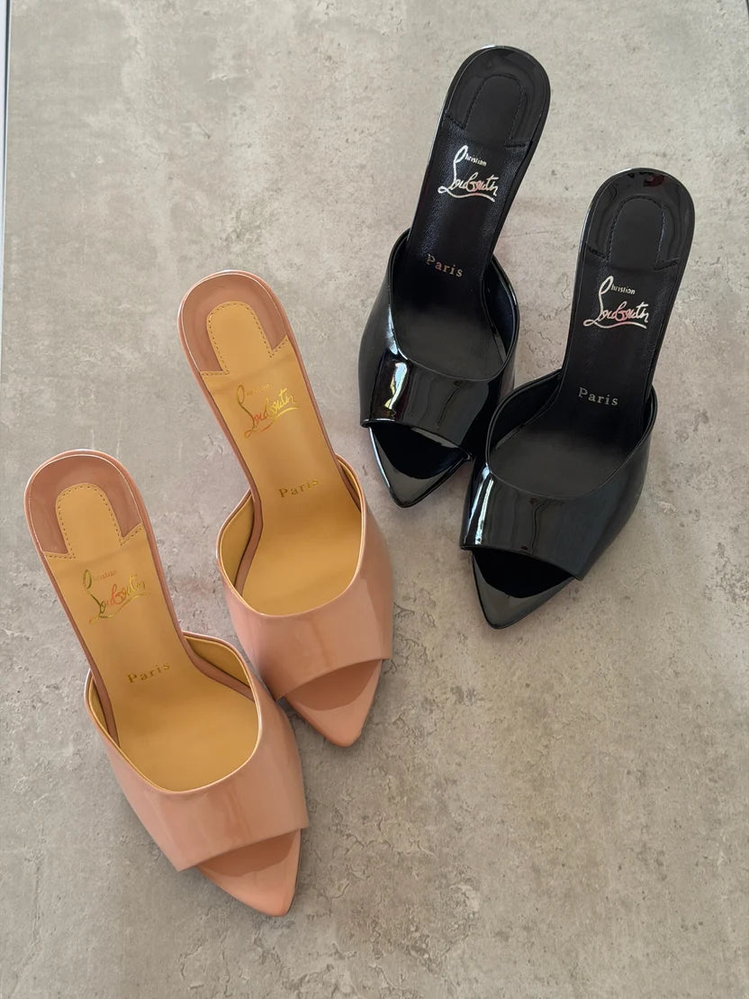 Christian Louboutin Black Me Dolly 100 Mule Sandals