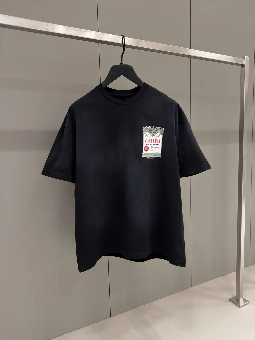 AMIRI Black Cotton Chateau Stamp T-Shirt