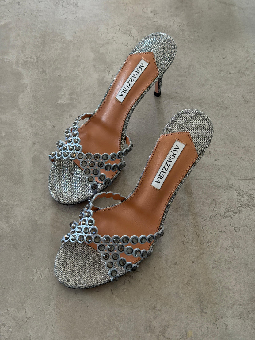 Aquazzura Embellished Tequila Mules 75