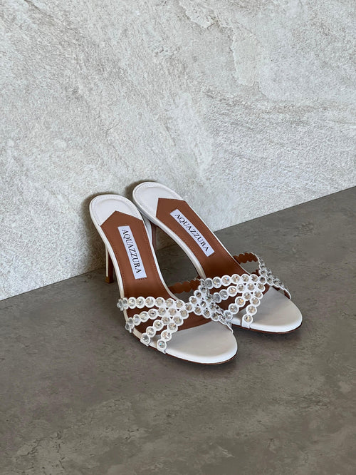 Aquazzura Embellished Tequila Mules 75