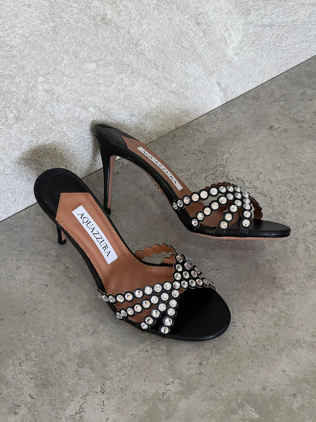 Aquazzura Embellished Tequila Mules 75