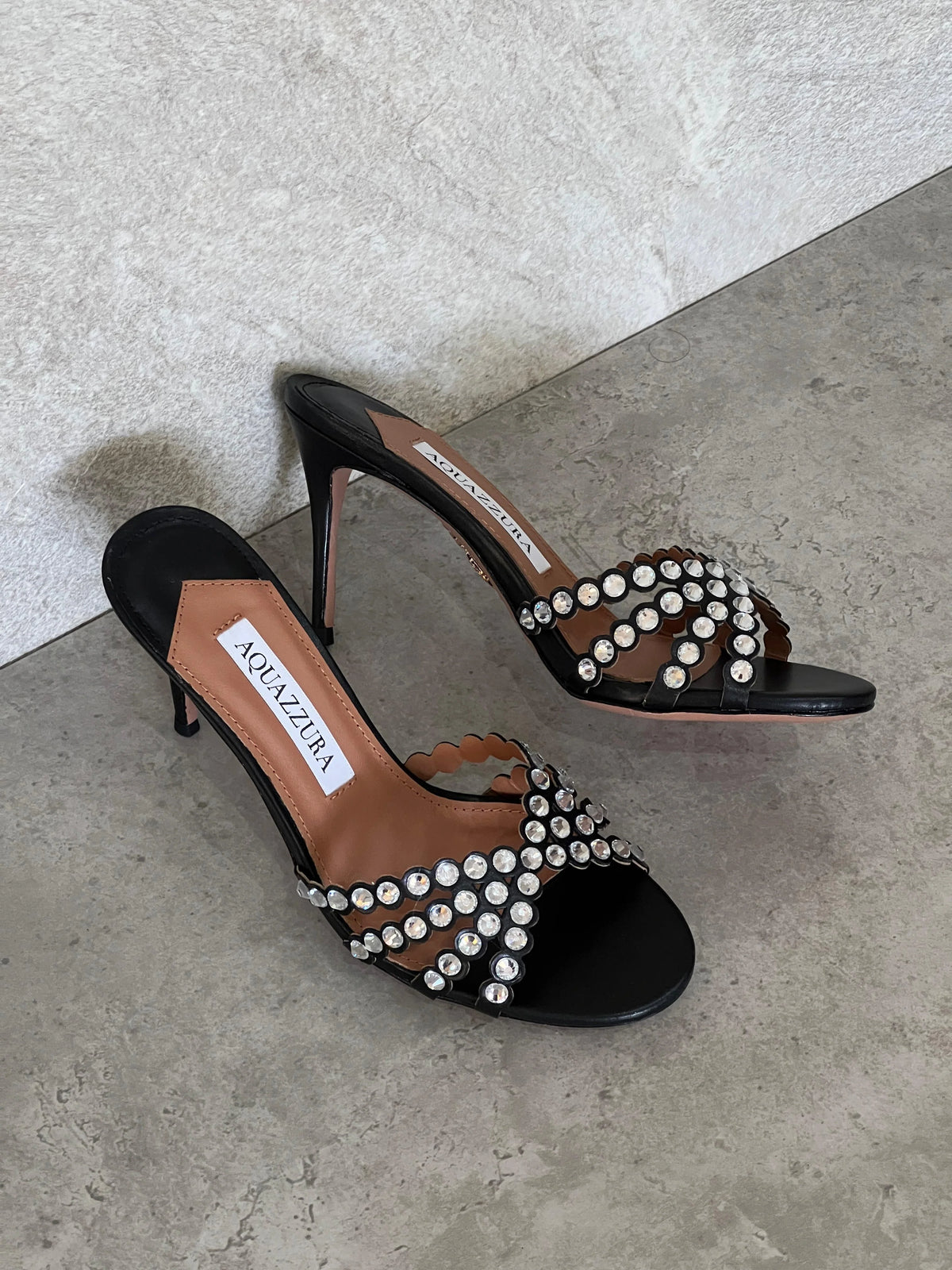 Aquazzura Embellished Tequila Mules 75