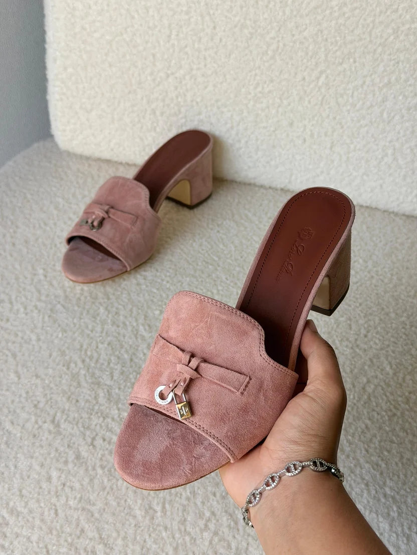 Loro Piana Summer Charms 55 Mule Sandals in Suede Goatskin