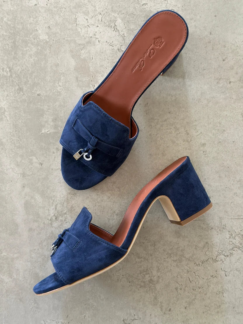 Loro Piana Summer Charms 55 Mule Sandals in Suede Goatskin