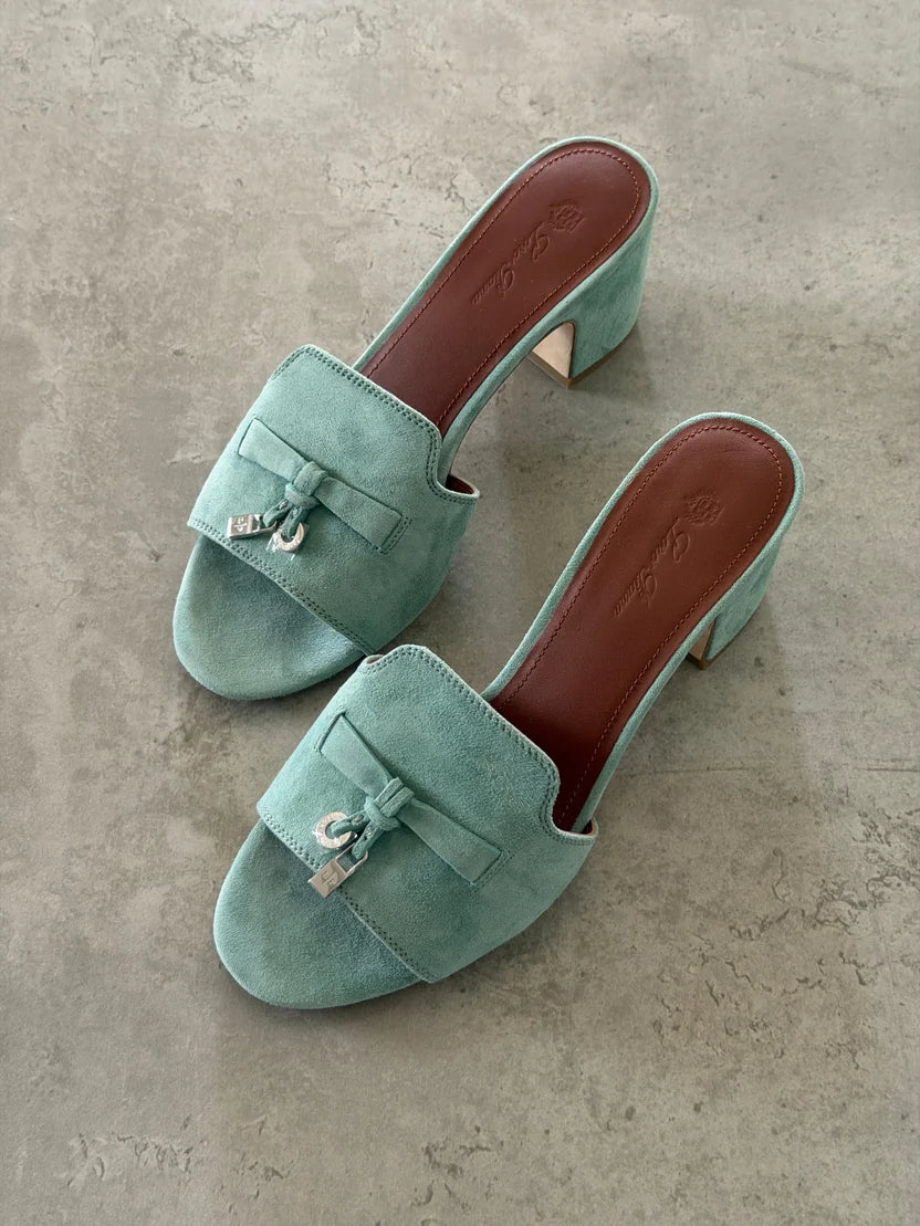 Loro Piana Summer Charms 55 Mule Sandals in Suede Goatskin