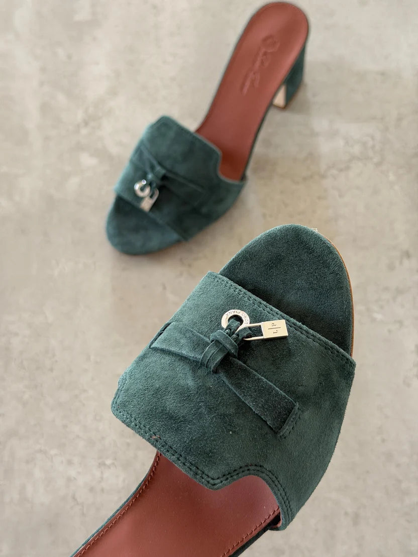 Loro Piana Summer Charms 55 Mule Sandals in Suede Goatskin