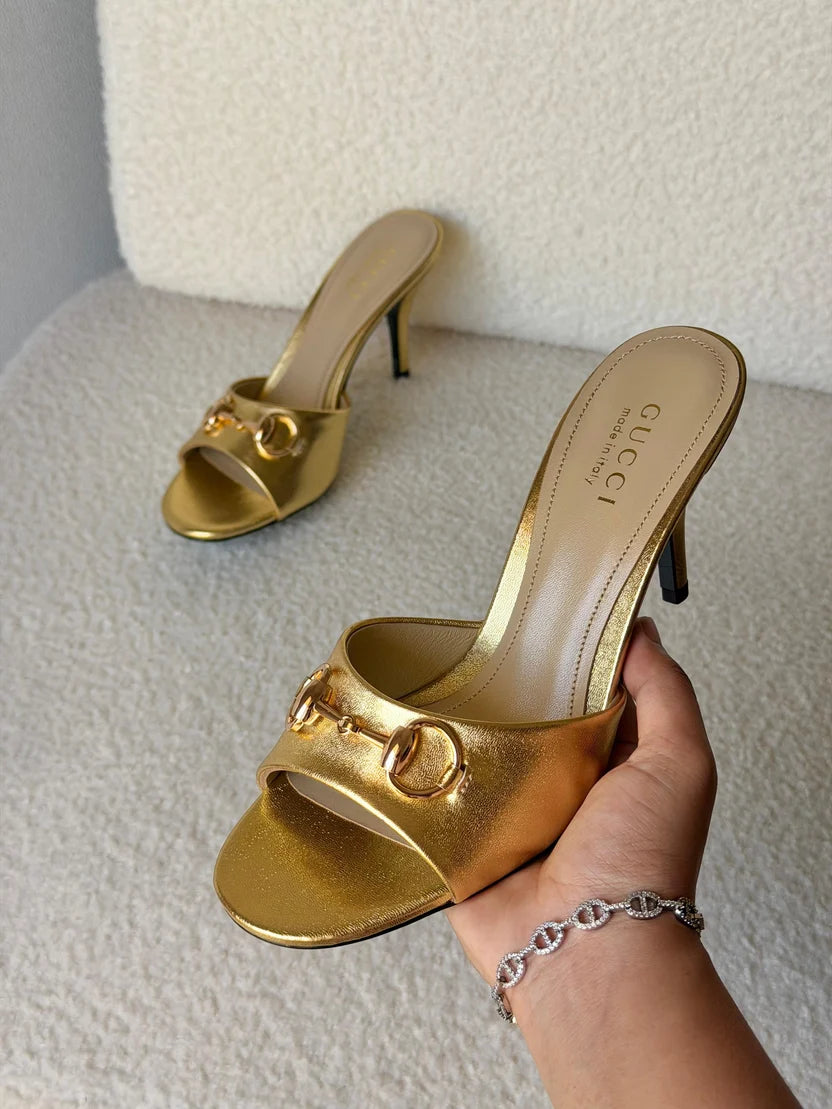Gucci Horsebit Heeled Mules