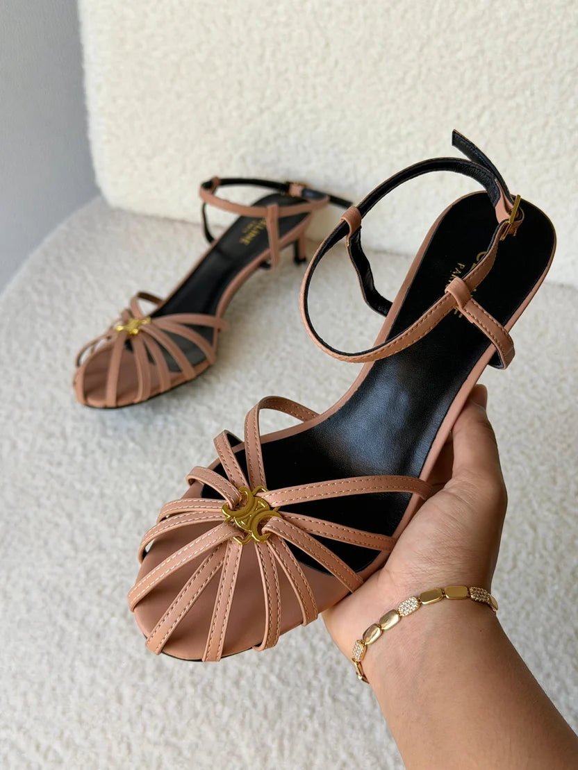 Celine Triomphe Sandals in Lambskin