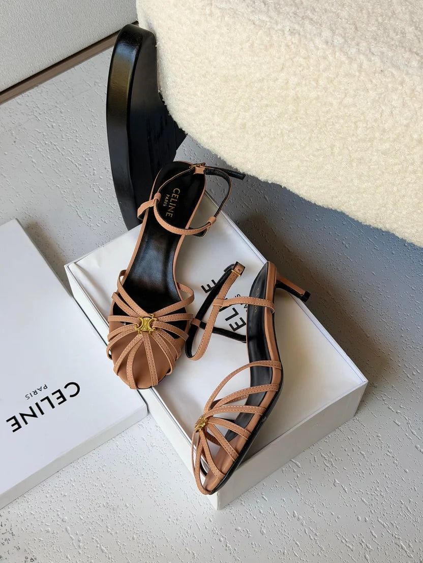 Celine Triomphe Sandals in Lambskin