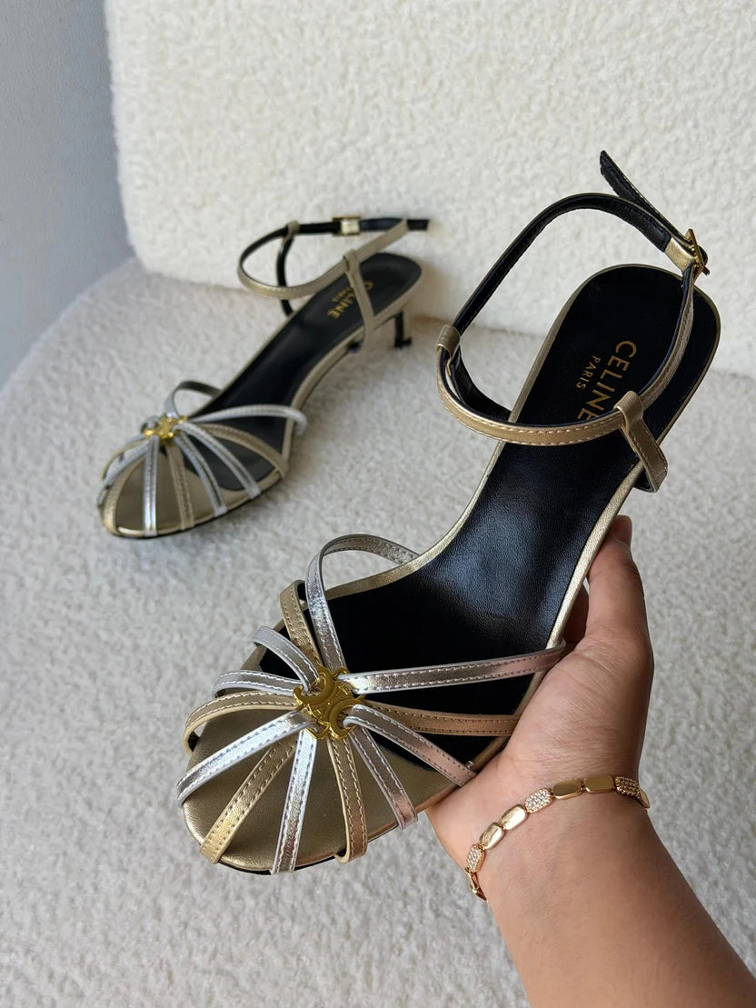 Celine Triomphe Sandals in Lambskin