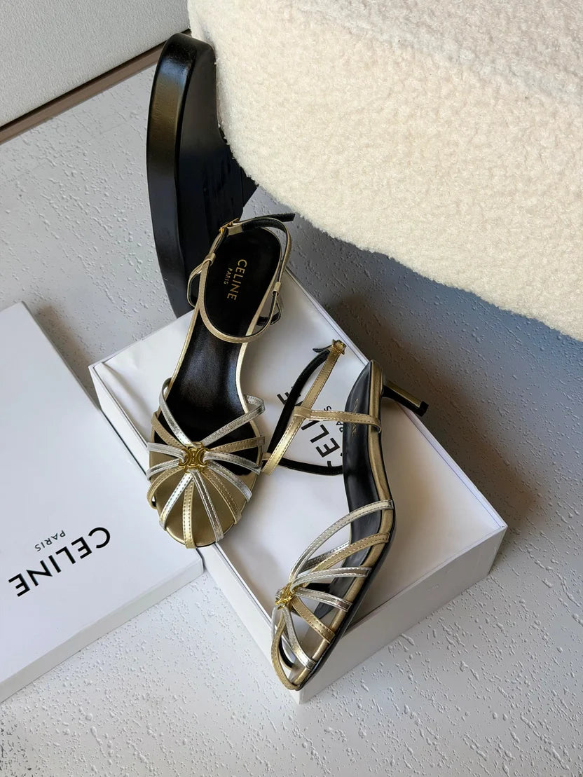 Celine Triomphe Sandals in Lambskin