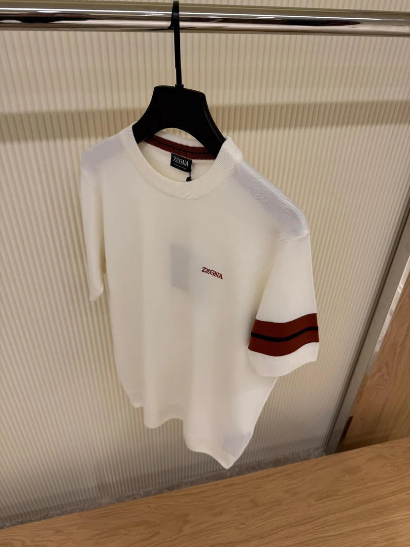Zegna logo-embroidered T-shirt
