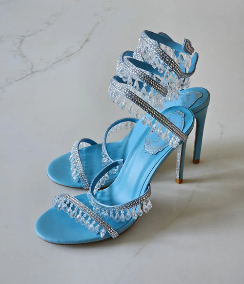 Buy René Caovilla Blue Chandelier 105 Sandals