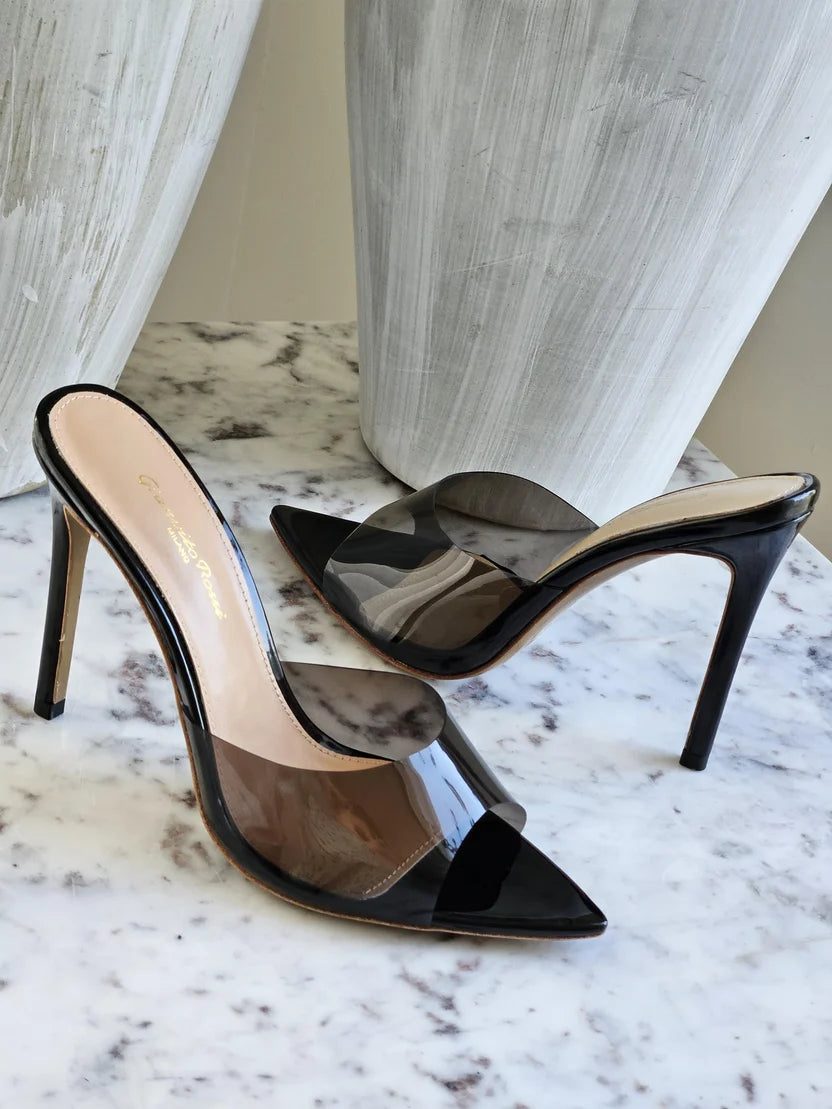 Gianvito Rossi Black Elle 105 Mule