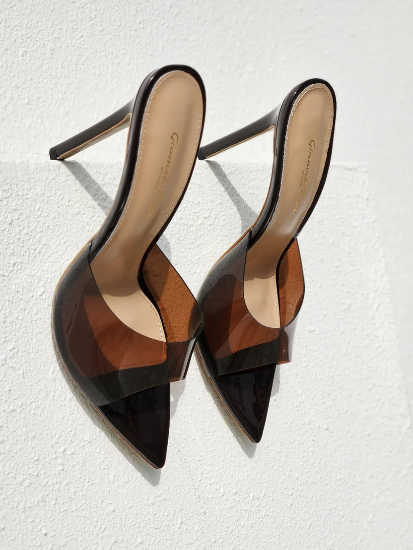 Gianvito Rossi Black Elle 105 Mule