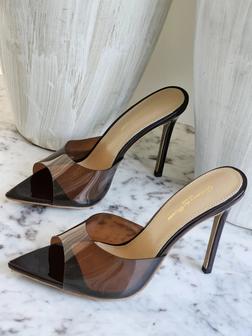 Gianvito Rossi Black Elle 105 Mule