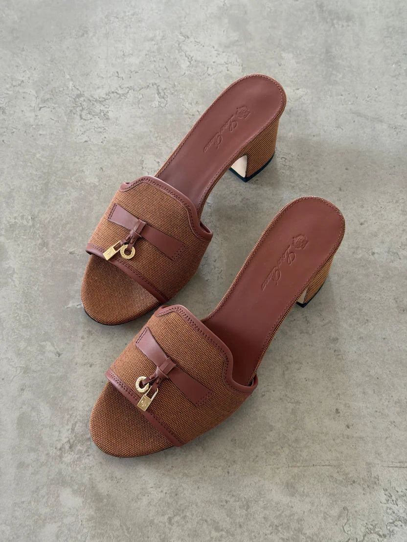 Loro Piana Brown Summer Charms 55 Sandals