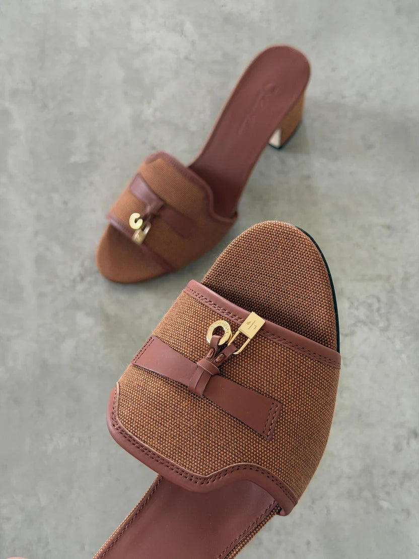 Loro Piana Brown Summer Charms 55 Sandals