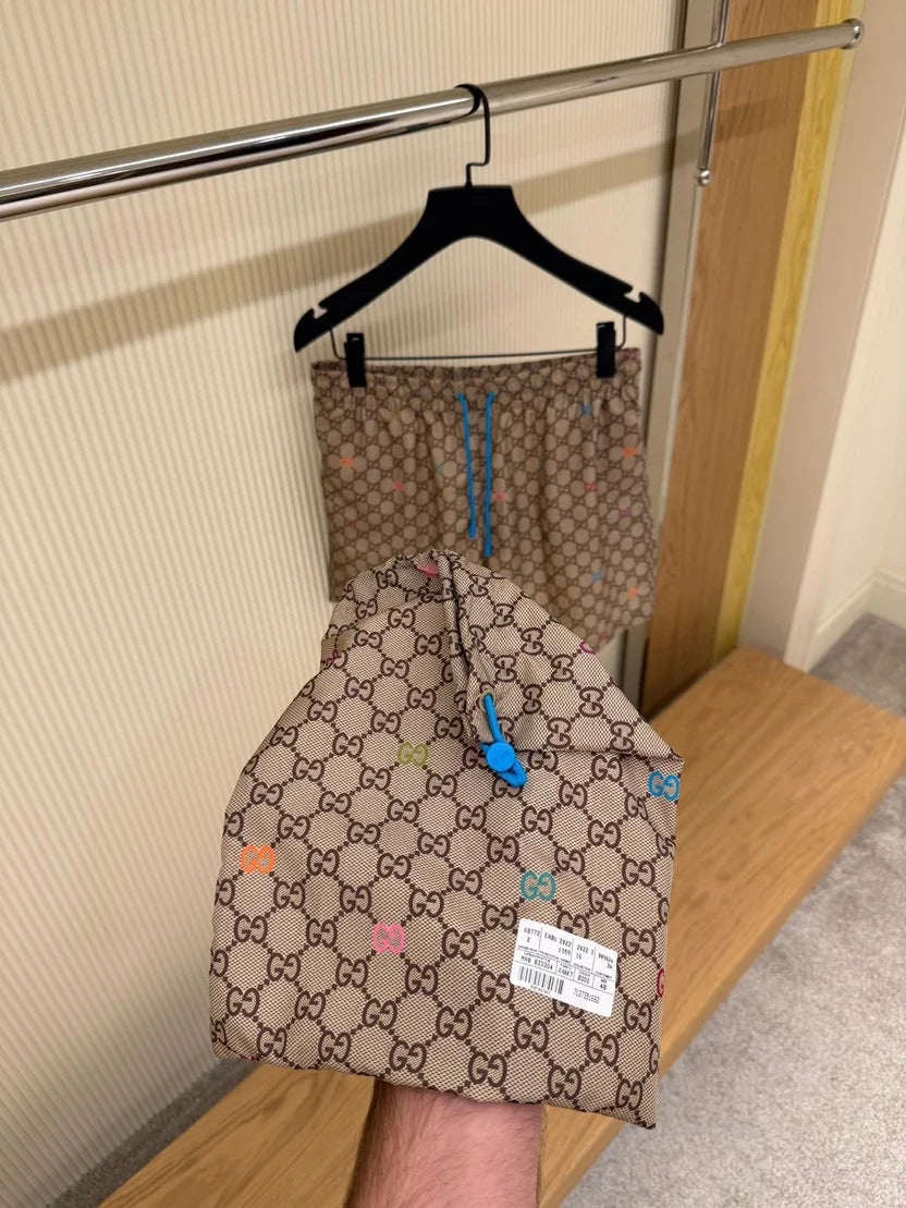 Gucci GG Supreme-print Swim Shorts