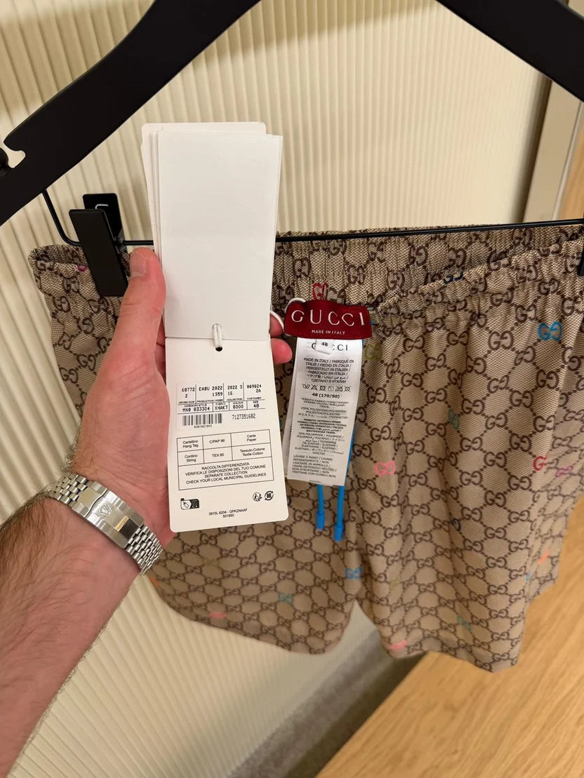Gucci GG Supreme-print Swim Shorts