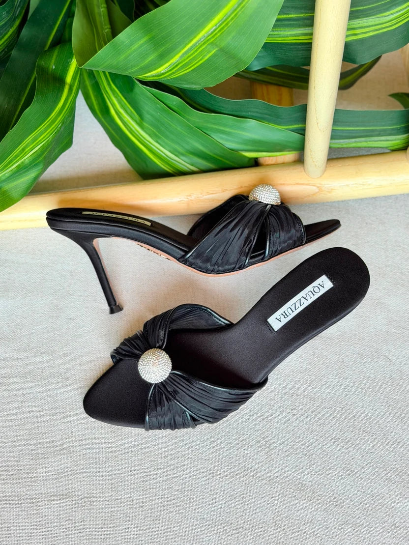 Aquazzura Embellished Mystery Mules 85