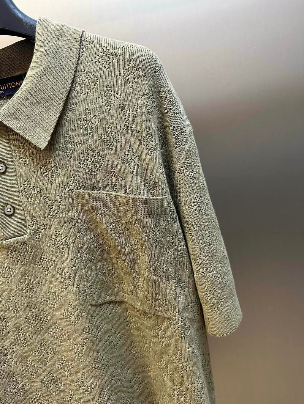 LV Monogram Pointelle Short-Sleeved Polo Shirt