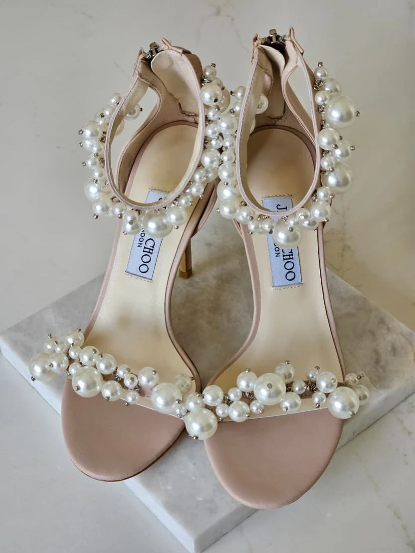 Jimmy Choo Maisel 100 Embellished Leather Sandals