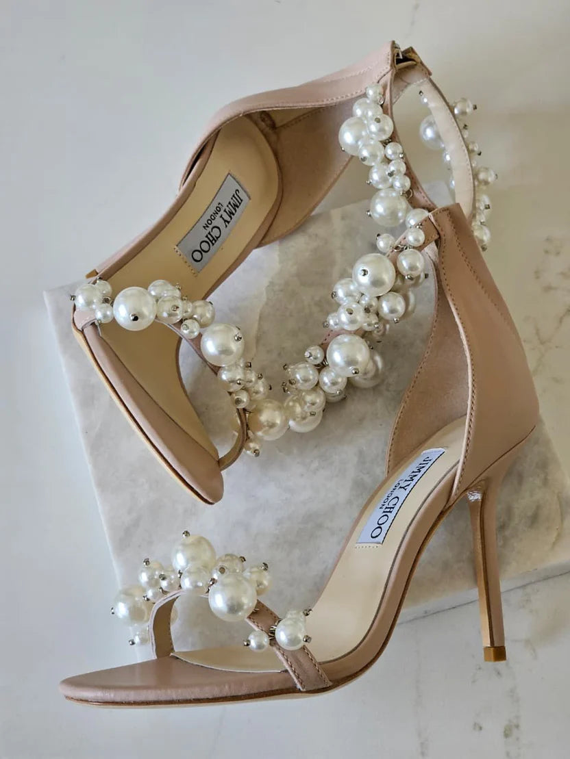 Jimmy Choo Maisel 100 Embellished Leather Sandals