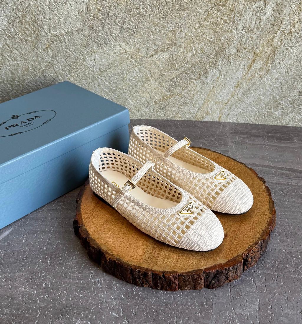 Prada Crochet ballerinas