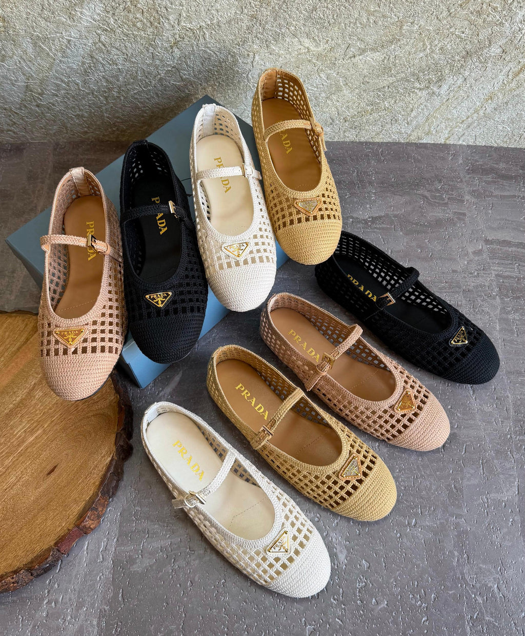 Prada Crochet ballerinas