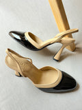 Chanel Slingbacks in Patent Calfskin & Lambskin