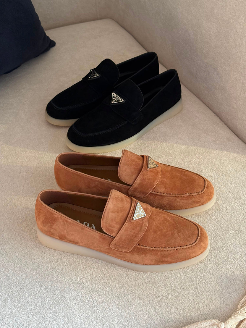 Prada Suede Leather Loafers
